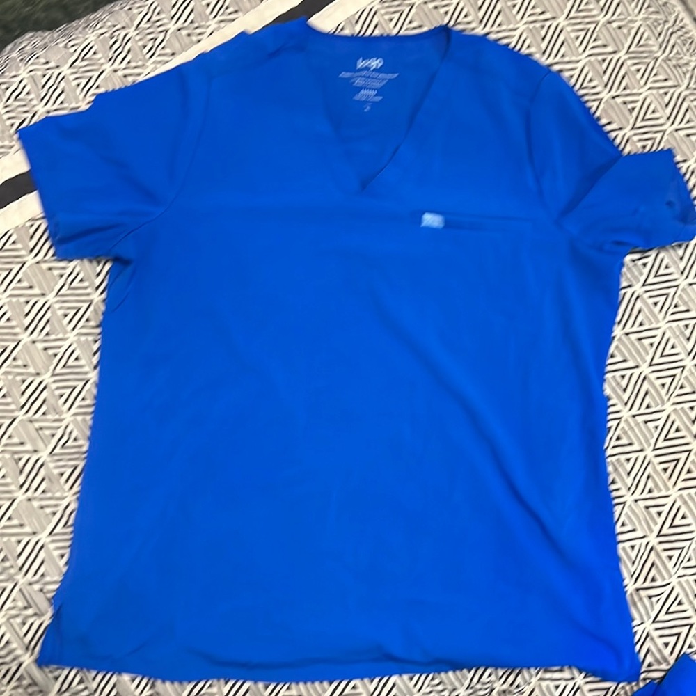 Royal Blue Lago Scrub Top